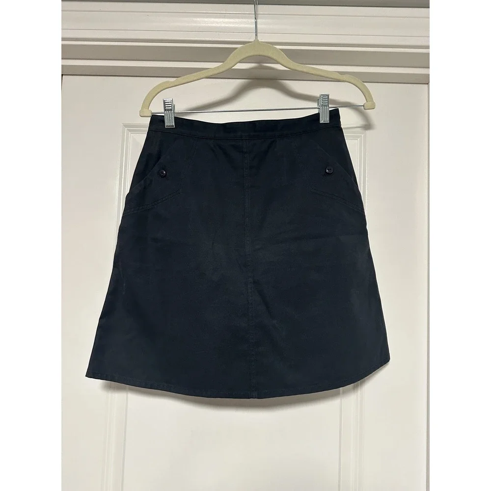 A.P.C. Rue Madame Paris, A-Line Cotton Skirt, Black, Size‎ 36